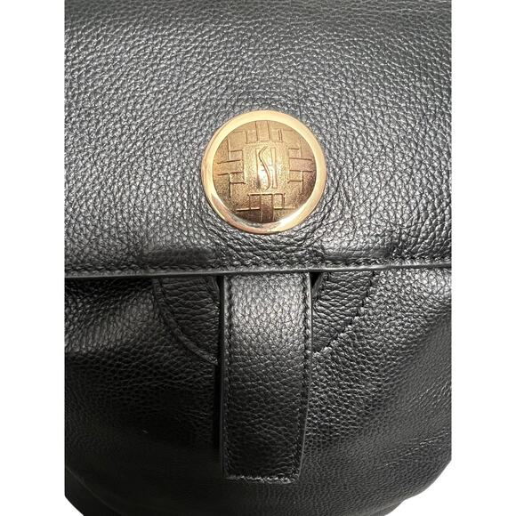 NWT Haiying Snider Black Pebbled Leather Backpack Quiet Luxury Minimalist main image 5